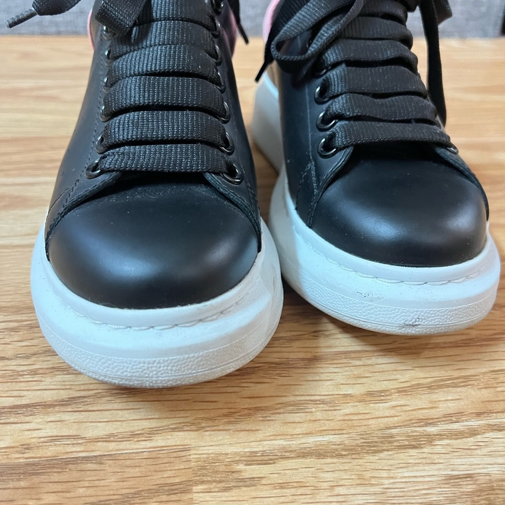 Alexander McQueen Black and Pink Sneakers - Picture 7 of 11